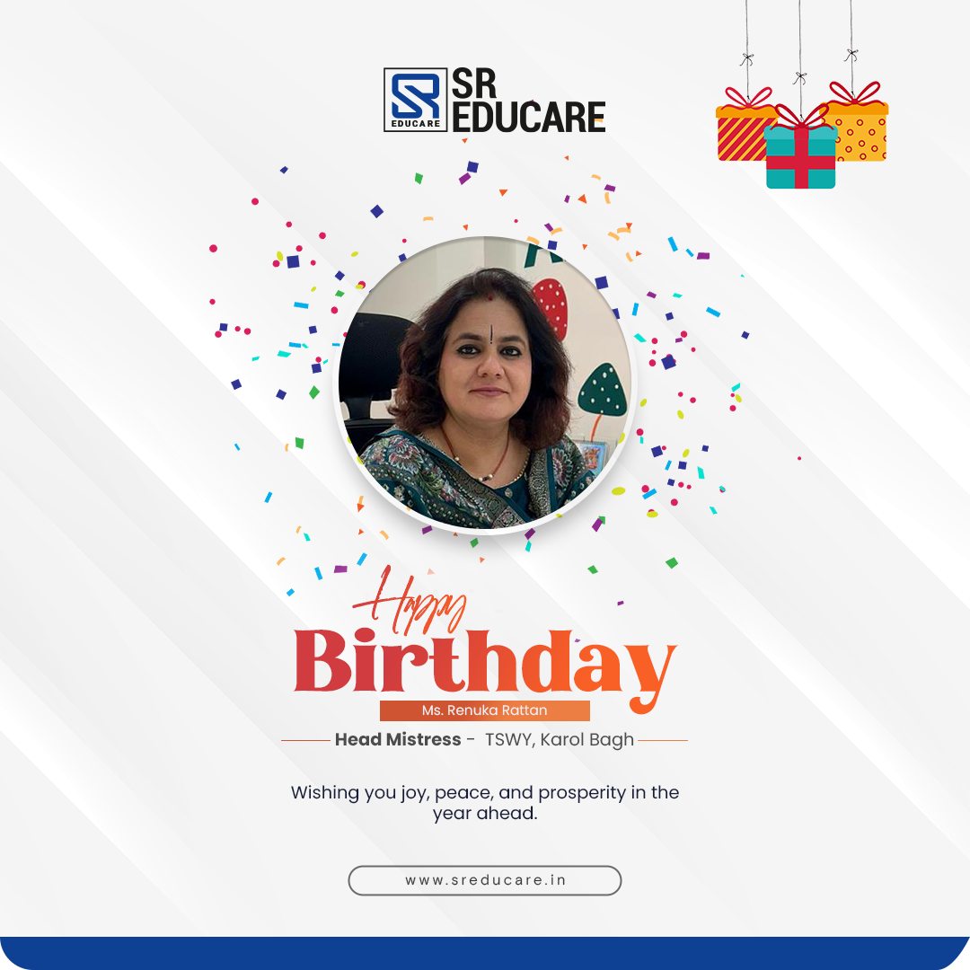 Happy Birthday, Ms. Renuka Rattan🎉✨
Wishing you a day full of smiles, laughter, and beautiful memories that last a lifetime. May this year bring you exciting adventures, unstoppable growth, and endless reasons to celebrate! 💫💐

#HappyBirthday #JoyfulVibes #CelebrateLife #SREducare