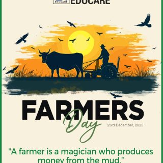 Saluting the backbone of our nation — our farmers.
Their hard work, dedication, and resilience nourish millions every single day.
Happy Farmer’s Day! 🌾✨

#FarmersDay #KisanDiwas #RespectForFarmers #IndianFarmers #AgricultureIndia #Gratitude #SREducare