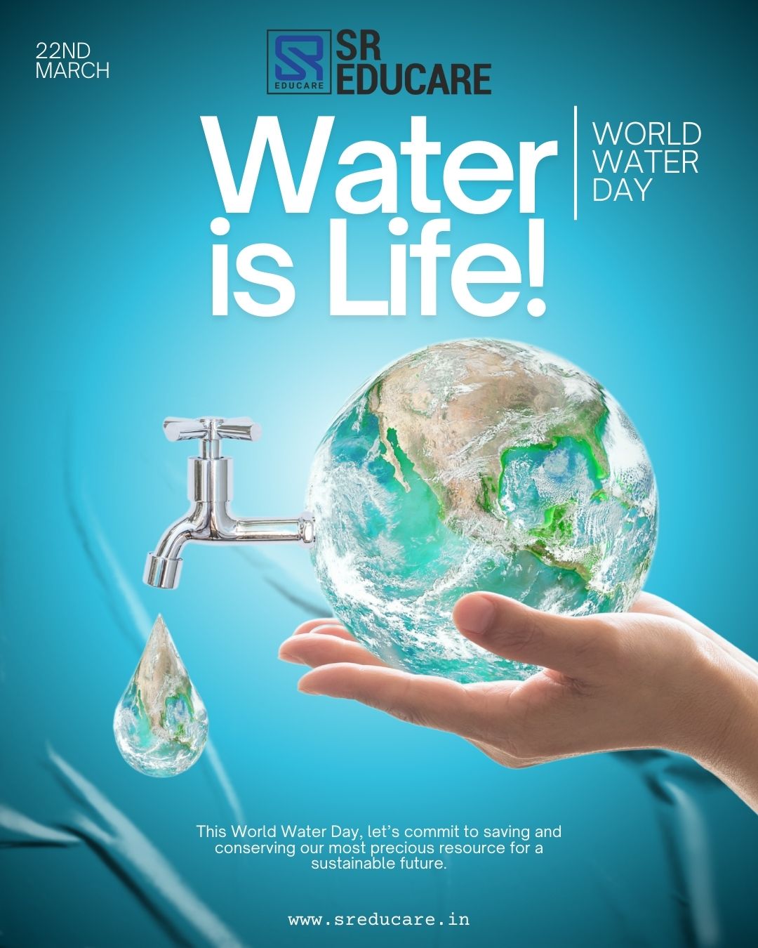 Water is the foundation of life. Protect it today for a better tomorrow. 🌍💧

#WorldWaterDay #WaterConservation #SaveWaterSaveLife #Sustainability #SREducare
