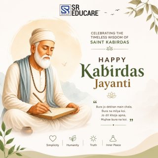 Celebrating the timeless wisdom of Sant Kabir
Bura jo dekhan main chala, bura na milya koi…
Let’s look within and grow.
Happy Kabirdas Jayanti 

#KabirDasJayanti #SantKabir #Wisdom #IndianCulture #SpiritualVibes #SREducare