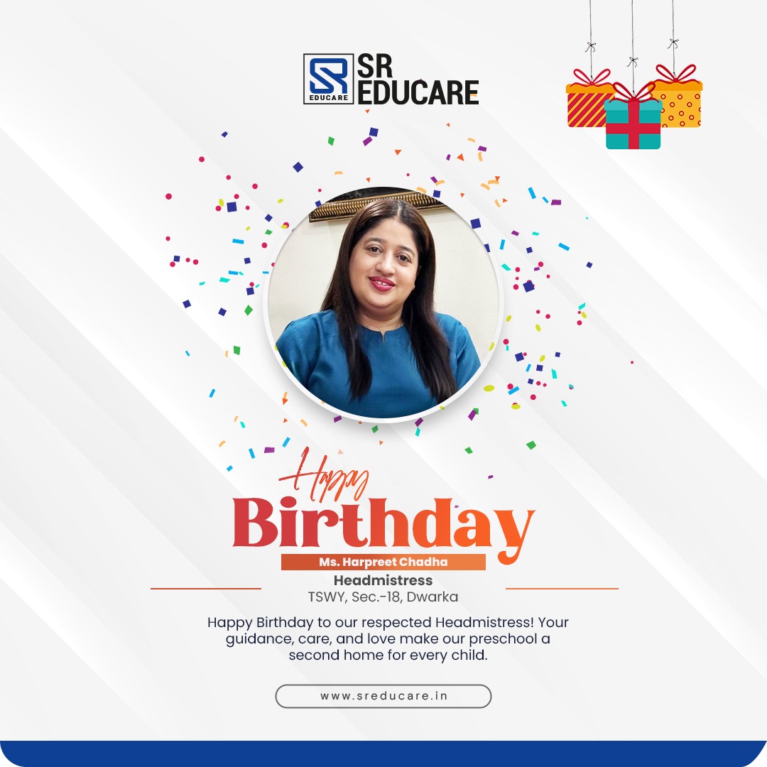 Happy Birthday, Ms. Harpeet Chadha! 🎉✨
Wishing you a day full of smiles, laughter, and beautiful memories that last a lifetime. May this year bring you exciting adventures, unstoppable growth, and endless reasons to celebrate! 💫💐

#HappyBirthday #JoyfulVibes #CelebrateLife #SREducare