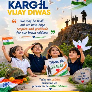 Today, we proudly remember the extraordinary courage, sacrifice, and unwavering spirit of the brave soldiers who safeguarded our nation's pride during the Kargil War. Their selfless devotion and fearless determination continue to inspire generations to serve the country with honor, resilience, and patriotism.

Let us salute the heroes who laid down their lives so that we may live in peace and freedom. Their legacy will forever remain etched in the heart of our nation.

Jai Hind! 

#KargilVijayDiwas #RememberTheBrave #IndianArmy #SaluteOurHeroes #Patriotism #JaiHind #NationFirst #KargilHeroes #SREducare