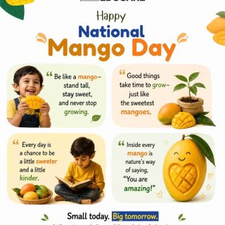 National Mango Day! 🌞

Sweet, juicy, and loved by all—mangoes truly are the king of fruits! From refreshing smoothies to delicious desserts and fresh slices on a sunny day, every bite is a taste of happiness.

Let's celebrate the season with nature's sweetest gift and enjoy the vibrant flavors that bring smiles to every age.

Wishing everyone a delicious and joyful National Mango Day! 🥭💛

#NationalMangoDay #KingOfFruits #MangoSeason #SummerDelights #FruitLovers #HealthyEating #CelebrateNature #SweetMoments #SREducare