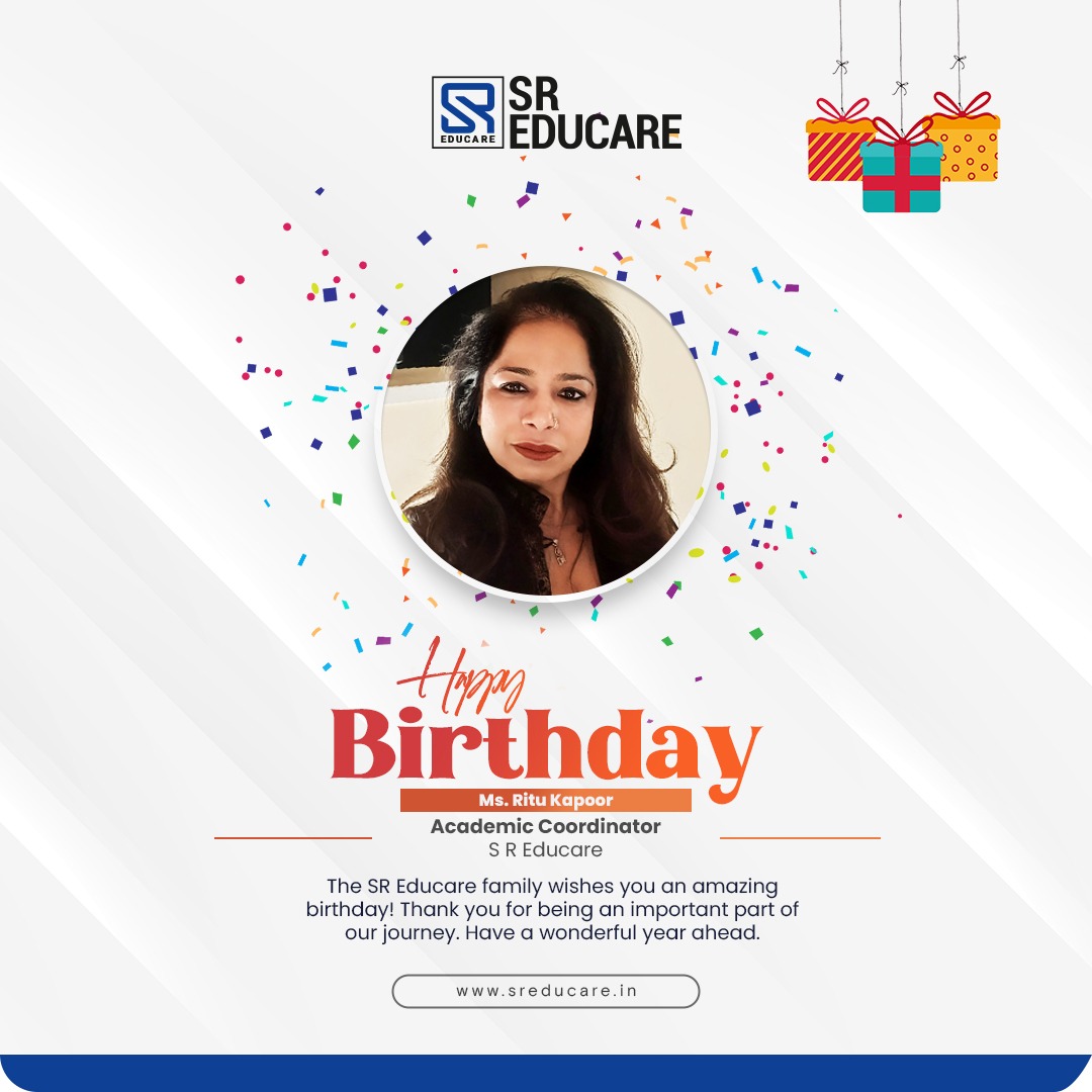 Happy Birthday, Ms. Ritu Kapoor! 🎉✨
Wishing you a day full of smiles, laughter, and beautiful memories that last a lifetime. May this year bring you exciting adventures, unstoppable growth, and endless reasons to celebrate! 💫💐

#HappyBirthday #JoyfulVibes #CelebrateLife #SREducare