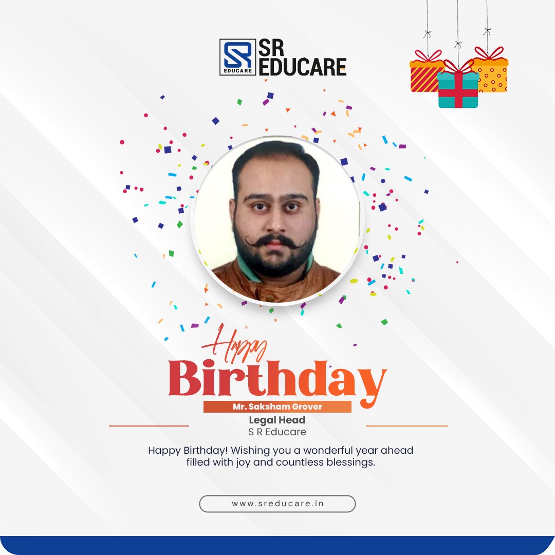 Happy Birthday, Mr. Saksham Grover! 🎉✨
Wishing you a day full of smiles, laughter, and beautiful memories that last a lifetime. May this year bring you exciting adventures, unstoppable growth, and endless reasons to celebrate! 💫💐

#HappyBirthday #JoyfulVibes #CelebrateLife #SREducare