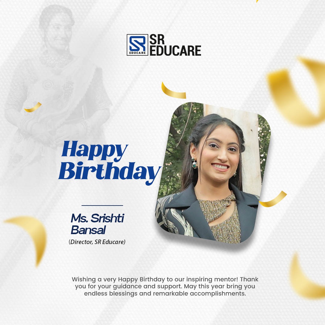 Happy Birthday, Ms. Srishti Bansal! 🎉✨
Wishing you a day full of smiles, laughter, and beautiful memories that last a lifetime. May this year bring you exciting adventures, unstoppable growth, and endless reasons to celebrate! 💫💐

#HappyBirthday #JoyfulVibes #CelebrateLife #SREducare